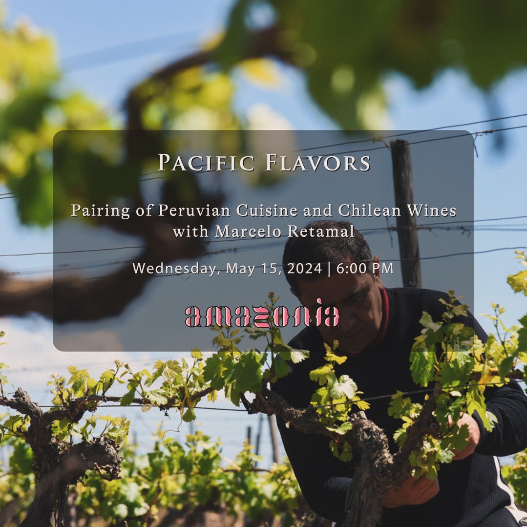 Please join us for an exclusive 5-course wine dinner Wednesday, May 15th, featuring renowned Chilean winemaker Marcelo Retamal.

Space is limited. Reserve TODAY at link in bio. 🔗