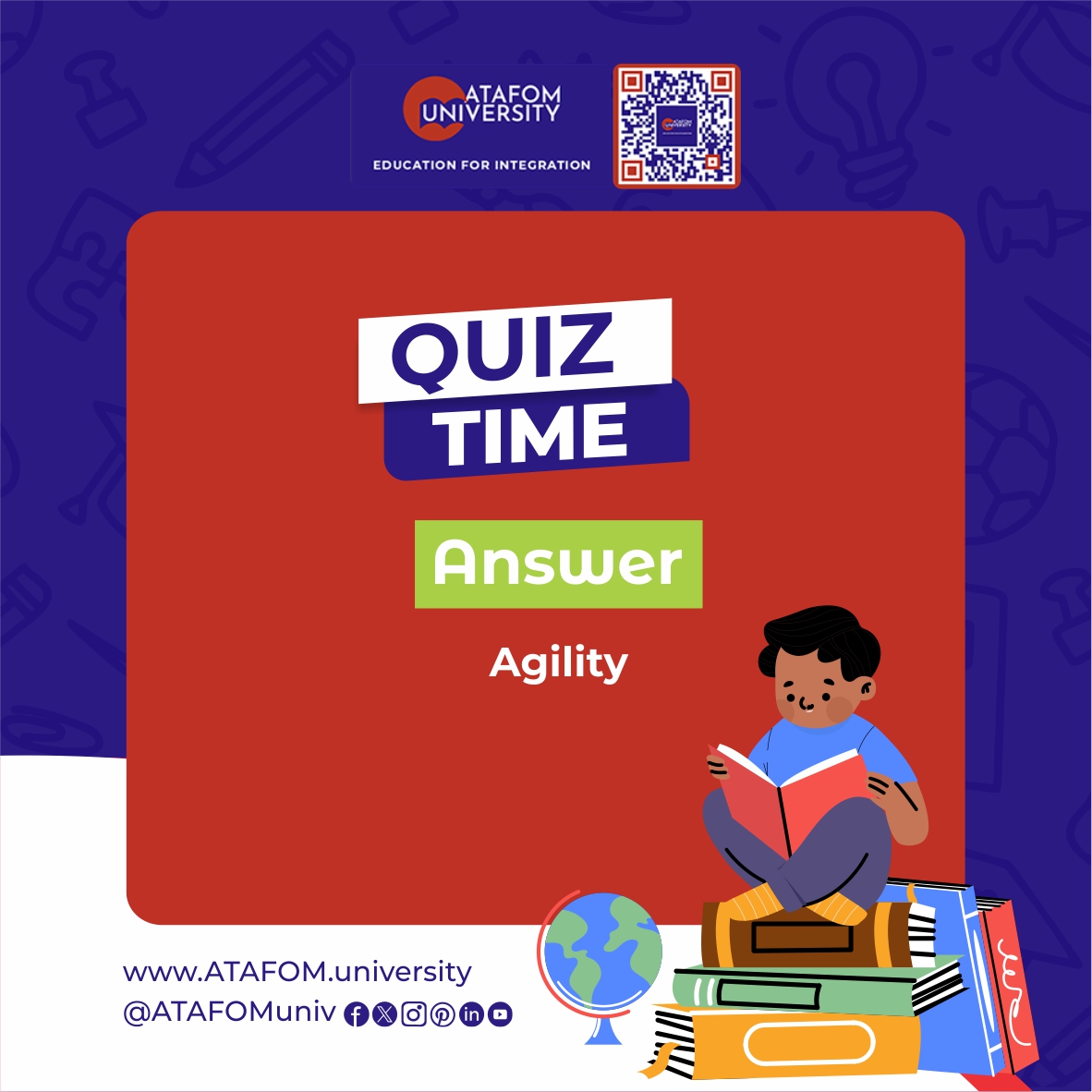 Can you solve it? 
Sharpen your knowledge with ATAFOM University. 

#Quiz #MindChallenge #PuzzleFun #CriticalThinking #QuizOnline #UniversityLife #ATAFOMonlinecampus #Learning #Education #Student  #bachelorcourses #education #university #admissionopen #equalopportunities #ATAFOM