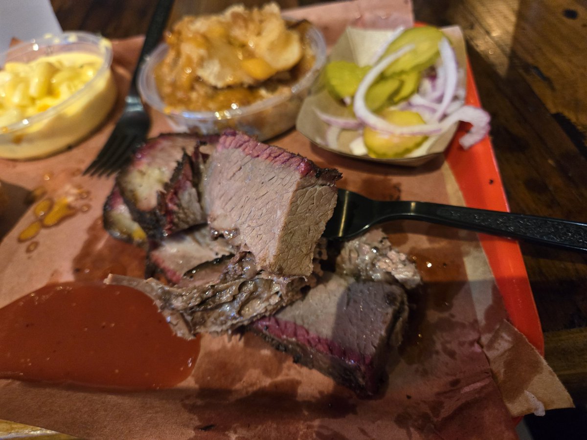 I could have eaten lunch at the conference. I chose <a href="/TerryBlacks_BBQ/">Terry Black's Barbecue</a> instead. No regrets, best bbq I've had anywhere! Line was worth it. #sobp2024