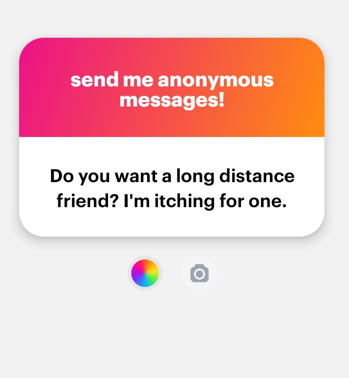 How long is the distance? And I don't mind one either.