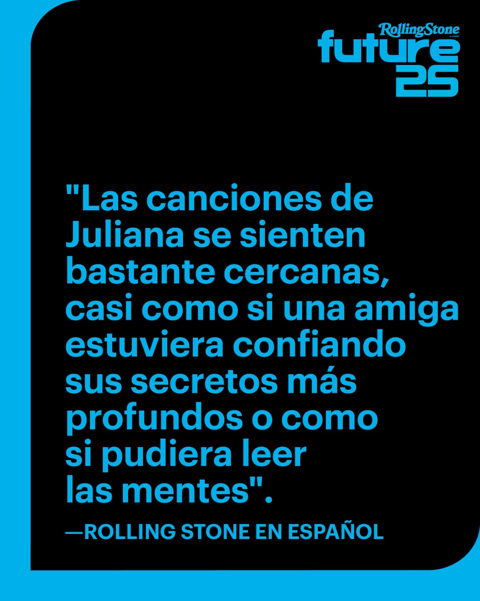 #TheFuture25: La cantautora colombiana, Juliana Velásquez (@Julianavelof), destaca por su autenticidad y habilidad para contar historias a través de sus canciones.

es.rollingstone.com/future-of-musi…

#FutureOfMusic #RollingStoneEnEspañol