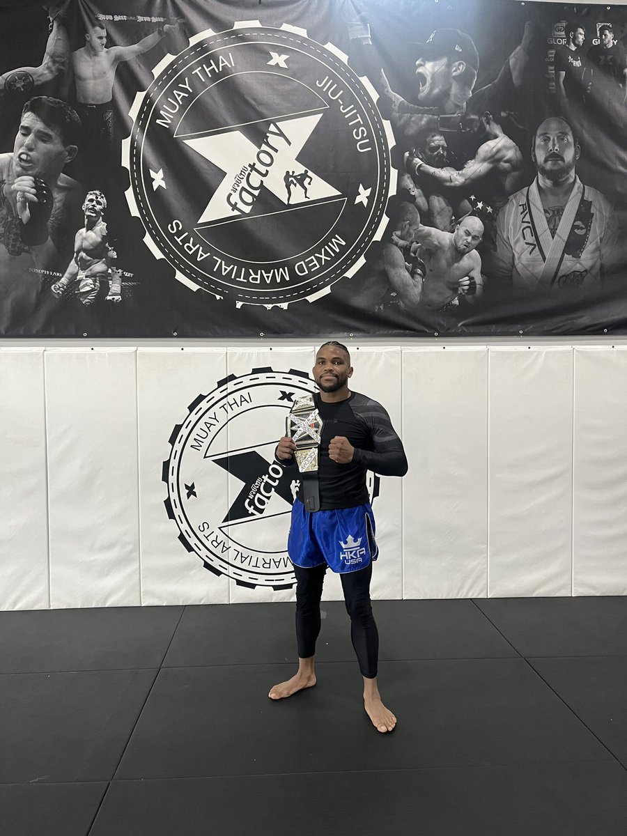 ALL HE DOES IS WIN 🏆🏆🏆🏆🏆🏆🏆 This week’s FX Sparring Champ is @CoderoJones28 (again lol) 🏆 #andnewwwwwwww Will he retain his belt next week?! Stay tuned… #FactoryX #Xonthechest