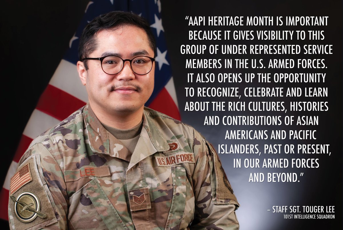 Throughout the month of May, the #DoD pays tribute to the contributions & accomplishments of #AAPI military members in their dedicated service to our nation. @USAirForce Tech. Sgt. Touger Lee, shares what celebrating his heritage in the Armed Forces means to him.