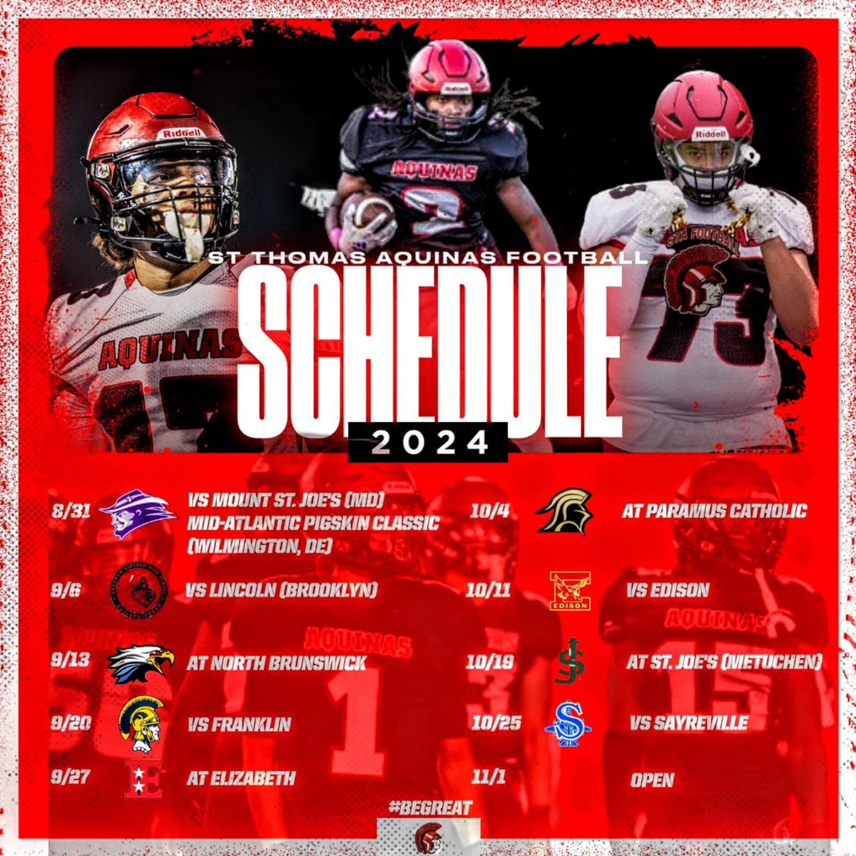 2024 Schedule. 🔒 IN WITH US‼️ #BEGREAT 🙌