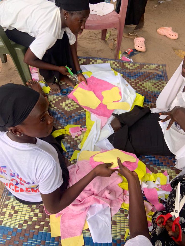 GirlsPrideGam's tweet photo. A male participant we trained in handmade reusable sanitary pad production now spends his time organizing after-school pad making sessions for his students in the North Bank Region.
#EndPeriodPoverty #ReusablePadMaking
#AfterSchoolSession https://t.co/svQXFKubHJ