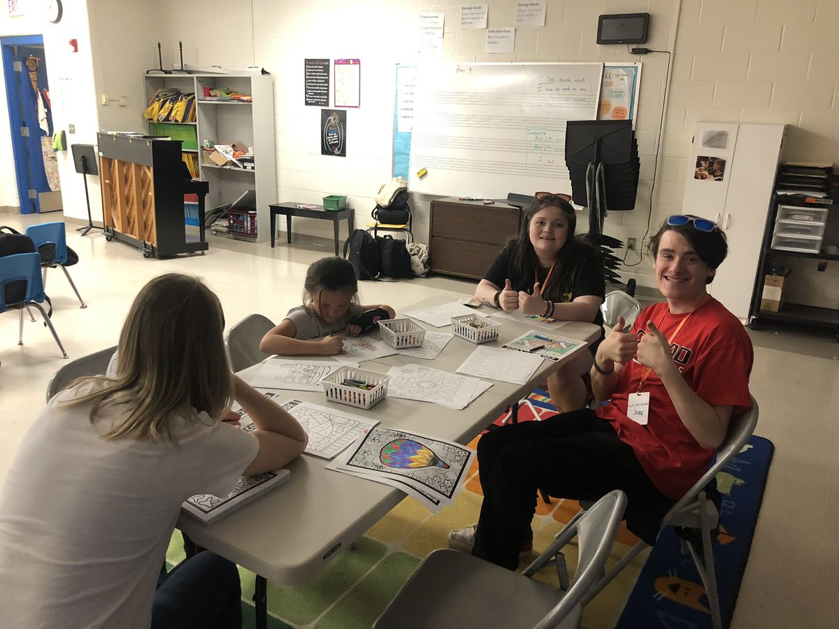 Today 25 of our red wolves went to Richey Elementary to help with their Carnival Day! We love the opportunity to continue our relationship with Richey and maybe inspire some Richey Rabbits to become Red Wolves in the future! @redclayschools