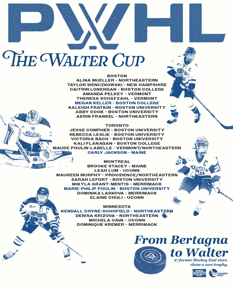 2️⃣7️⃣ former #HockeyEast stars have begun their chase for the Walter Cup - @thepwhlofficial Championship 🏆 #WhereChampionsPlay