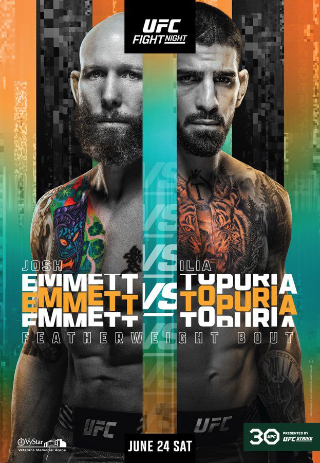 Favorite UFC poster

@JoshEmmettUFC VS @Topuriailia

#UFC302 #UFC303 #UFC304 #MMATwitter
