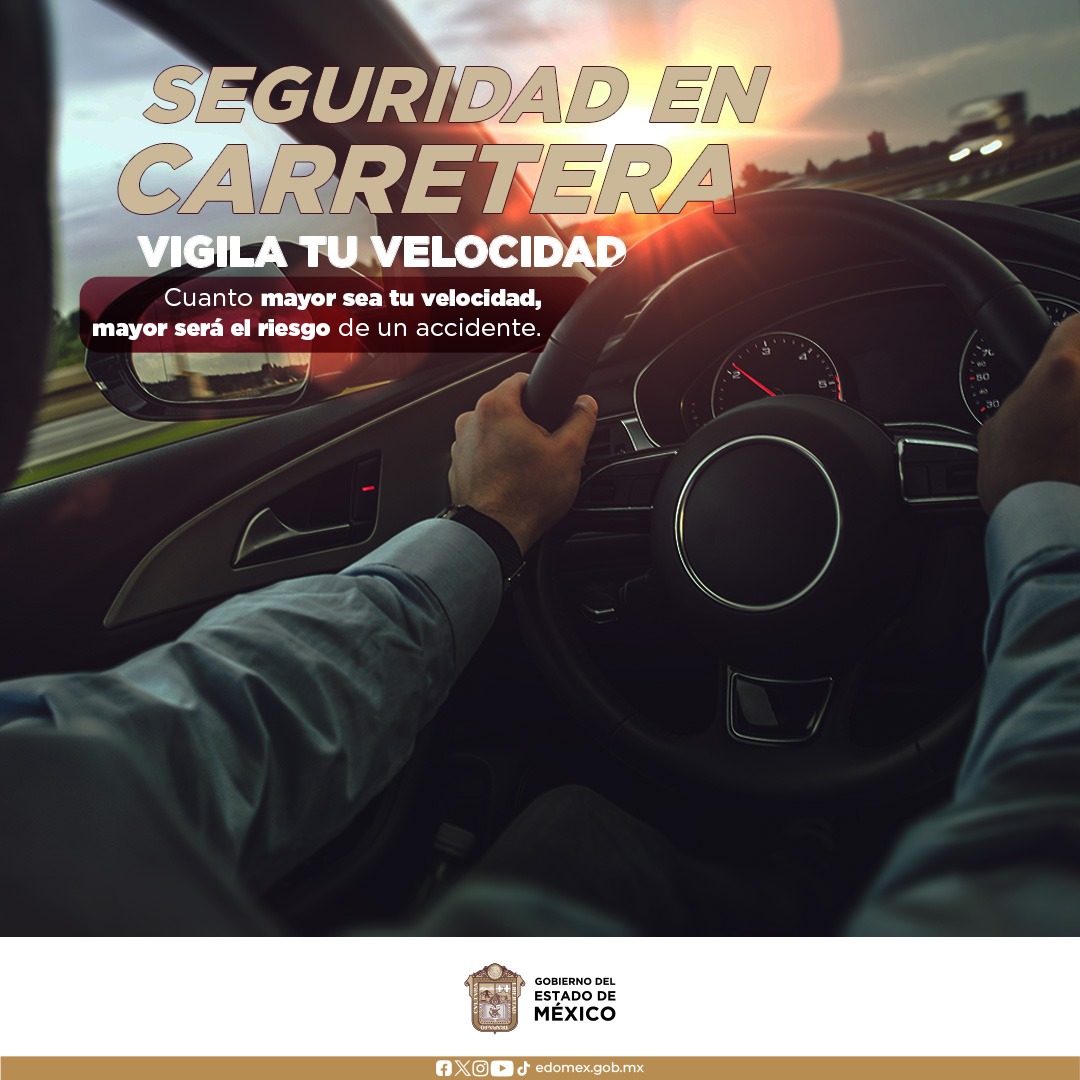 Si viajas en carretera, ¡sé precavido! Respeta los limites de velocidad y los señalamientos, ¡tu seguridad y la de los demás es lo más importante! #SeguridadEnCarretera