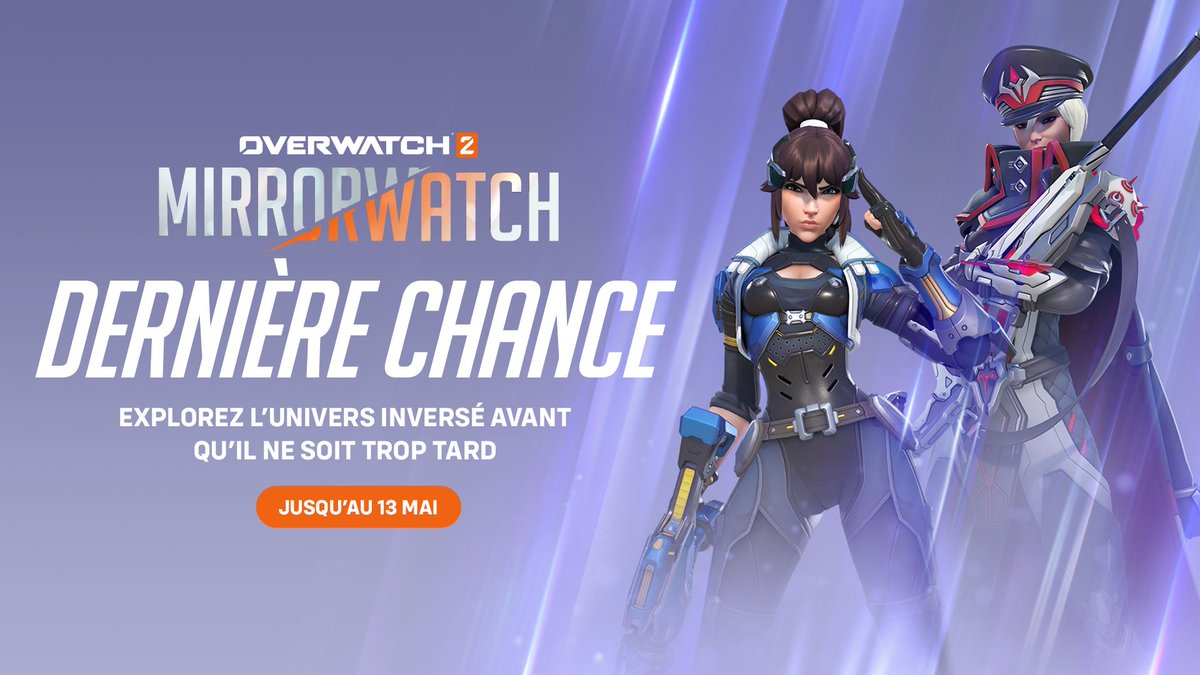 C'est votre dernière chance d'incarner vos personnages préférés sur Inverwatch 🦹

Changez de camp, et jouez dans cet univers parallèle jusqu'au 13 mai ⌛