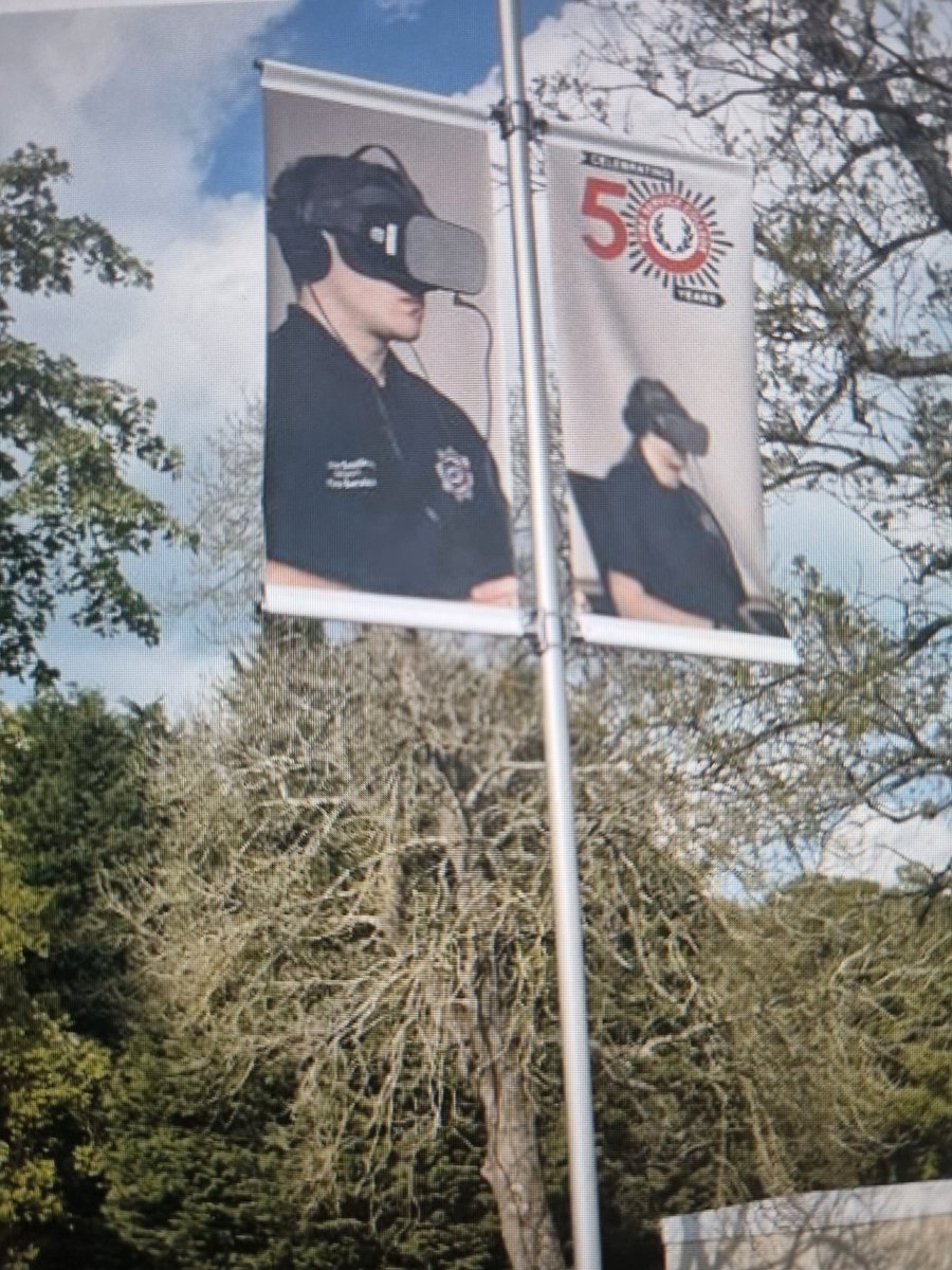 I really like these 2 new banners @FSCmoreton part of the 50-year anniversary. Showing new technology being used in the learners' journey. @AlexTench @krkmcnz @FDICevent @FDNY @FASNY @CFDMedia @htcvive @PICOXR @Sony @rivr_uk @j88mob @Toronto_Fire @DeanTraining