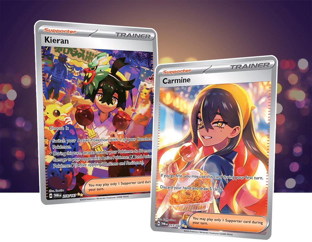 pokemon carmine card Carmine Pokemon Card (Twilight Masquerade 217/167) Full Art GEM MINT P main image 0