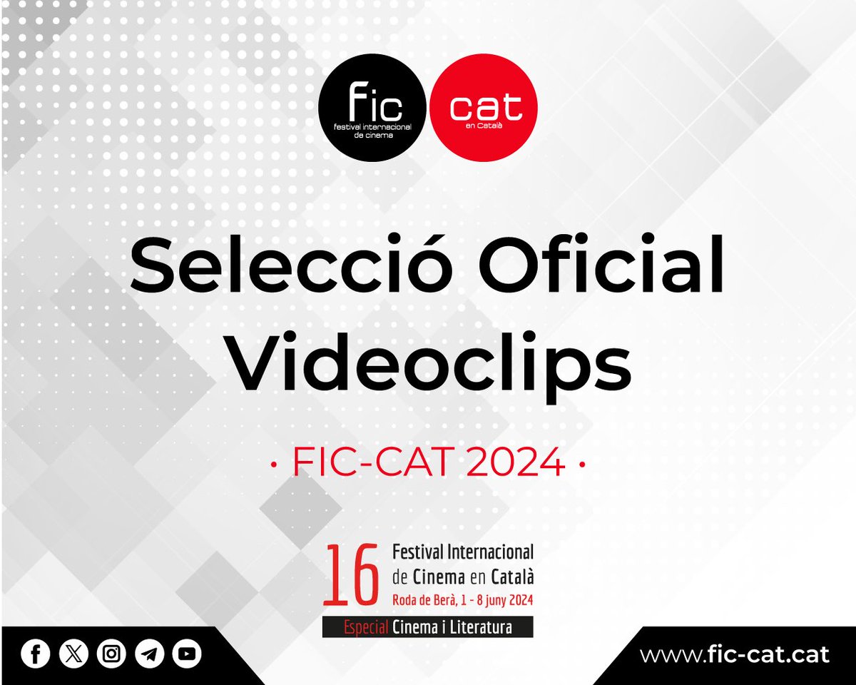 🎶Descobreix la millor música catalana a la Secció Oficial del #FICCAT2024 Llista completa a tuit.cat/oH06M 🎥 No et perdis la projecció a l’aire lliure el dissabte 1 de juny, després de la gala d’inaugural.