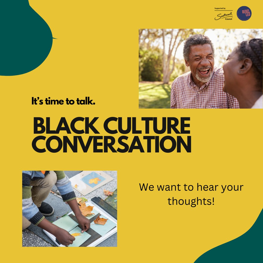 Do you live or work in Southwark? Are you impacted by decisions made about Black culture in the borough? If so, it's time to talk 📣 Fill in our survey today and join in with the Black Culture Conversation orlo.uk/LzekG