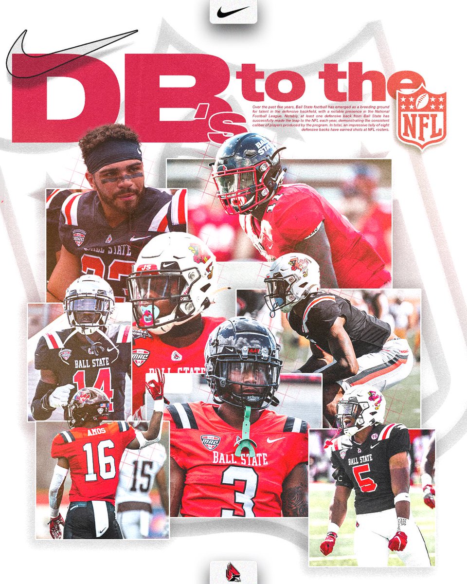 Ball State Football has had a DB sign with an NFL team every year since 2019 2019: Ray Wilborn ➡️ Falcons 2020: Antonio Phillips ➡️ Bengals 2021: Bryce Cosby ➡️ Raiders JT Wahee ➡️ Bucs 2022: Nic Jones ➡️ Chiefs AJ Uzodinma ➡️ Chargers