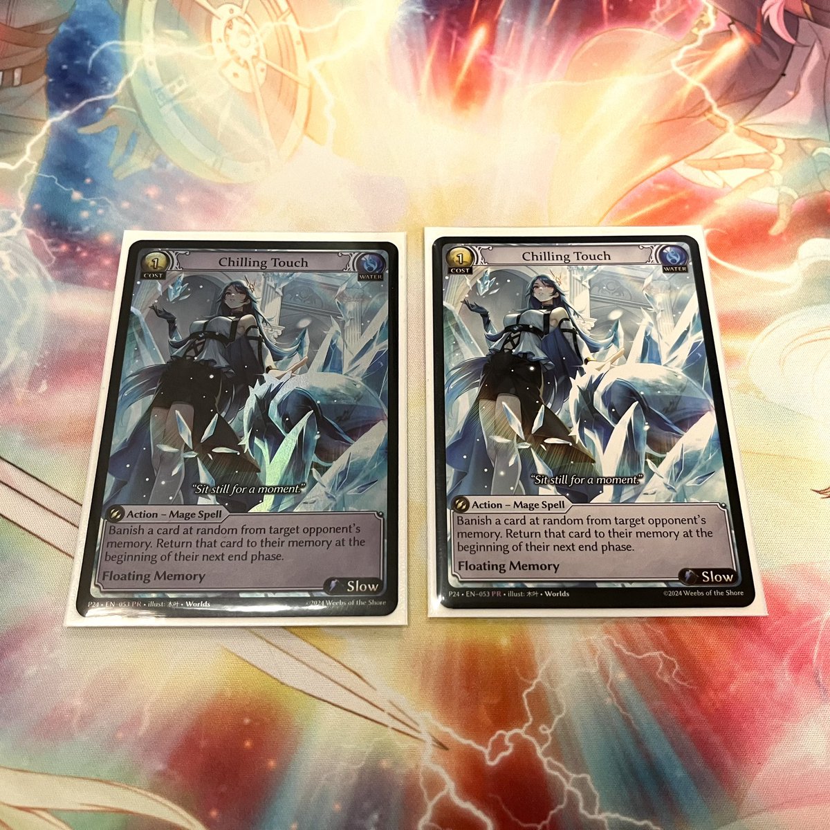 Giveaway announcement! Unable to attend Worlds? We have you covered with a Worlds at home giveaway!

3 winners will have the chance to win a Worlds themed goodie bag!

- Tristan Bag
- 1 Worlds Signature Mat
- 1 Dragon Shield Frostbind sleeves 
- Chilling Touch Promo Card

Rules: