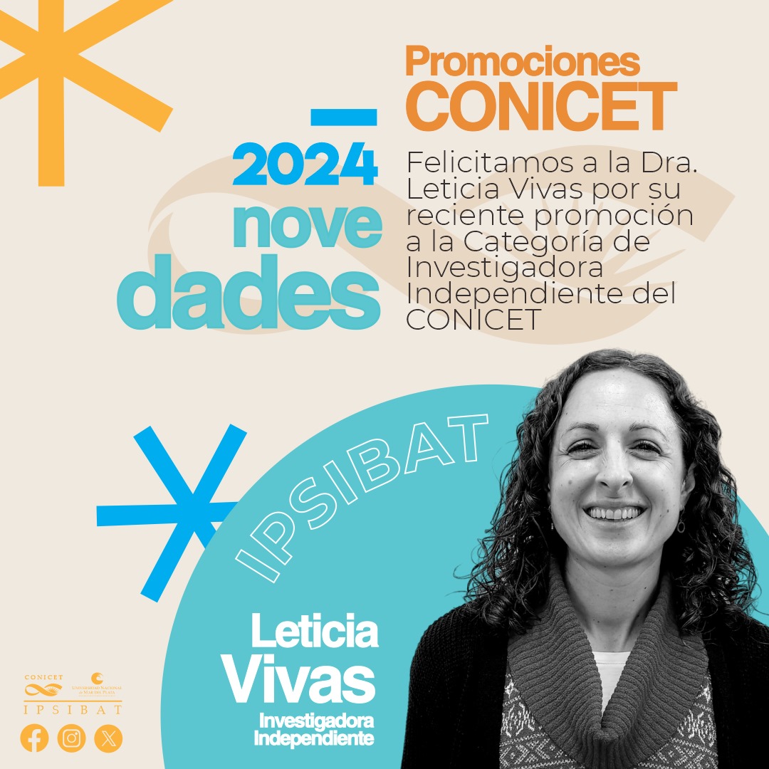 Felicitamos a la Dra. Leticia Vivas por su reciente promoción a la Categoría de Investigadora Independiente del CONICET.
#CONICET #IPSIBAT #HacemosCiencia #Psicologia