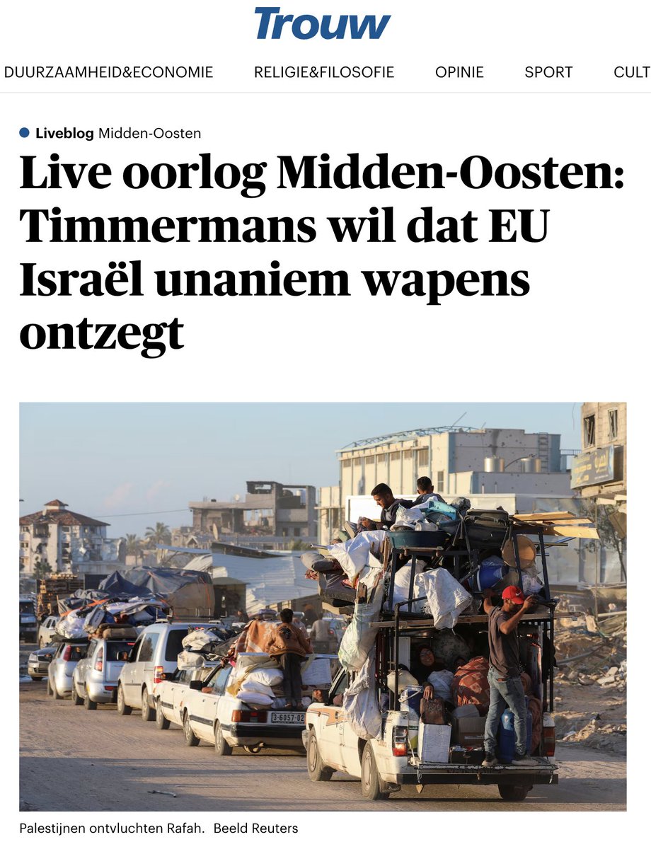 De gevolgen voor burgers van een inval in Rafah zijn dramatisch. We moeten er alles aan doen om een humanitaire catastrofe te voorkomen. Daarom moet Nederland het initiatief nemen voor een extra Europese top: stel sancties in, voer de druk op Netanyahu op en voorkom deze inval.