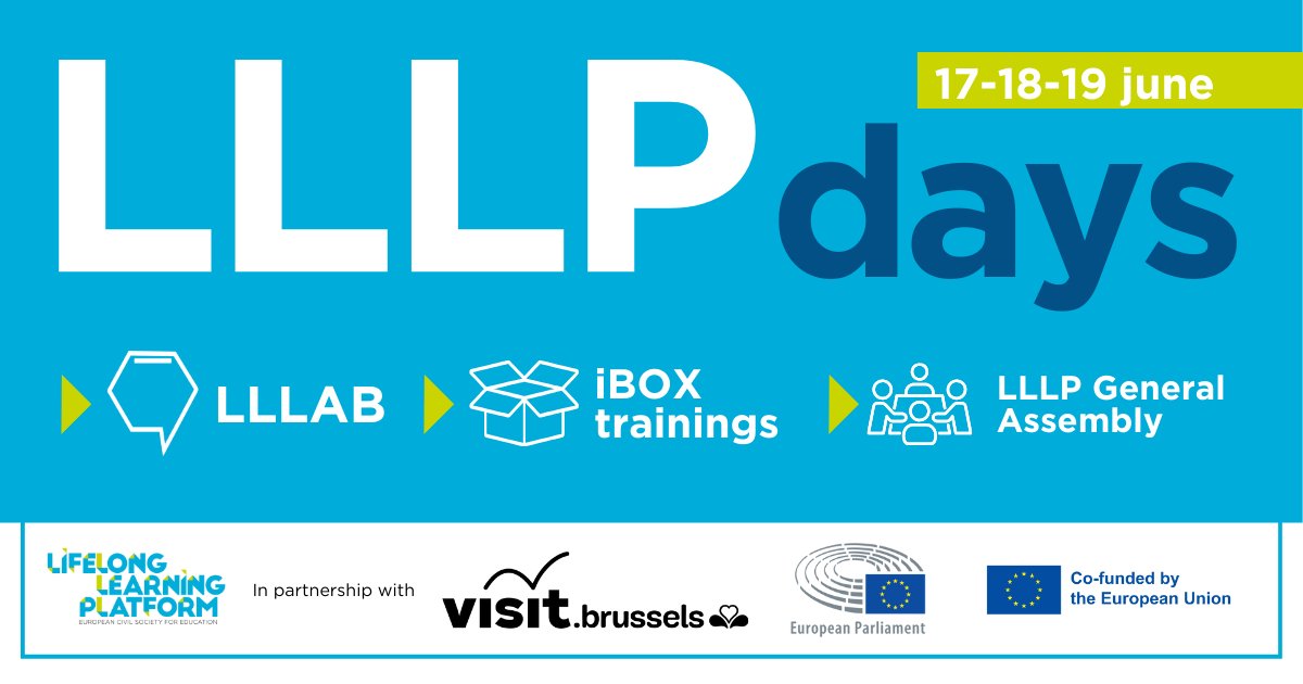 lllplatform's tweet photo. 💥Last days to get your tickets for the #LLLPDays!
This year we bring you the #LLLPDays in partnership with @visitbrussels & @Europarl_EN 🤝
Join us from 17-19 June for the #LLLAB, the @iBox_Project training for CSOs & LLLP's General Assembly! 🧪🎁👥
➡️https://t.co/AjAHHnzF2x https://t.co/PWDvTIJxWA
