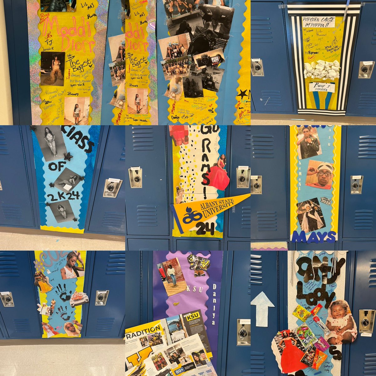 Class of ‘2️⃣4️⃣ “locked” down the final days of their Senior year by decorating their lockers. 👨🏾‍🎓👩🏽‍🎓💛🩵 @BEMaysPRIDE @MsReedtheAP