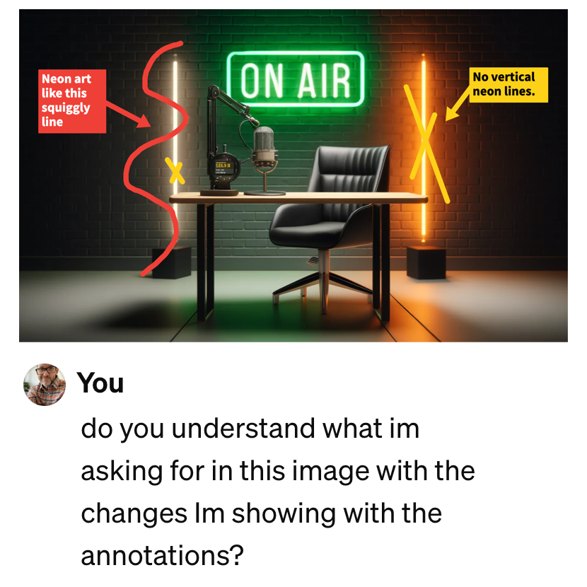 sersolly's tweet image. Sometimes, it&apos;s easier to explain what I want to #chatgpt with a #screenshot and some #annotations instead of text. Here&apos;s a good example. @markuphero