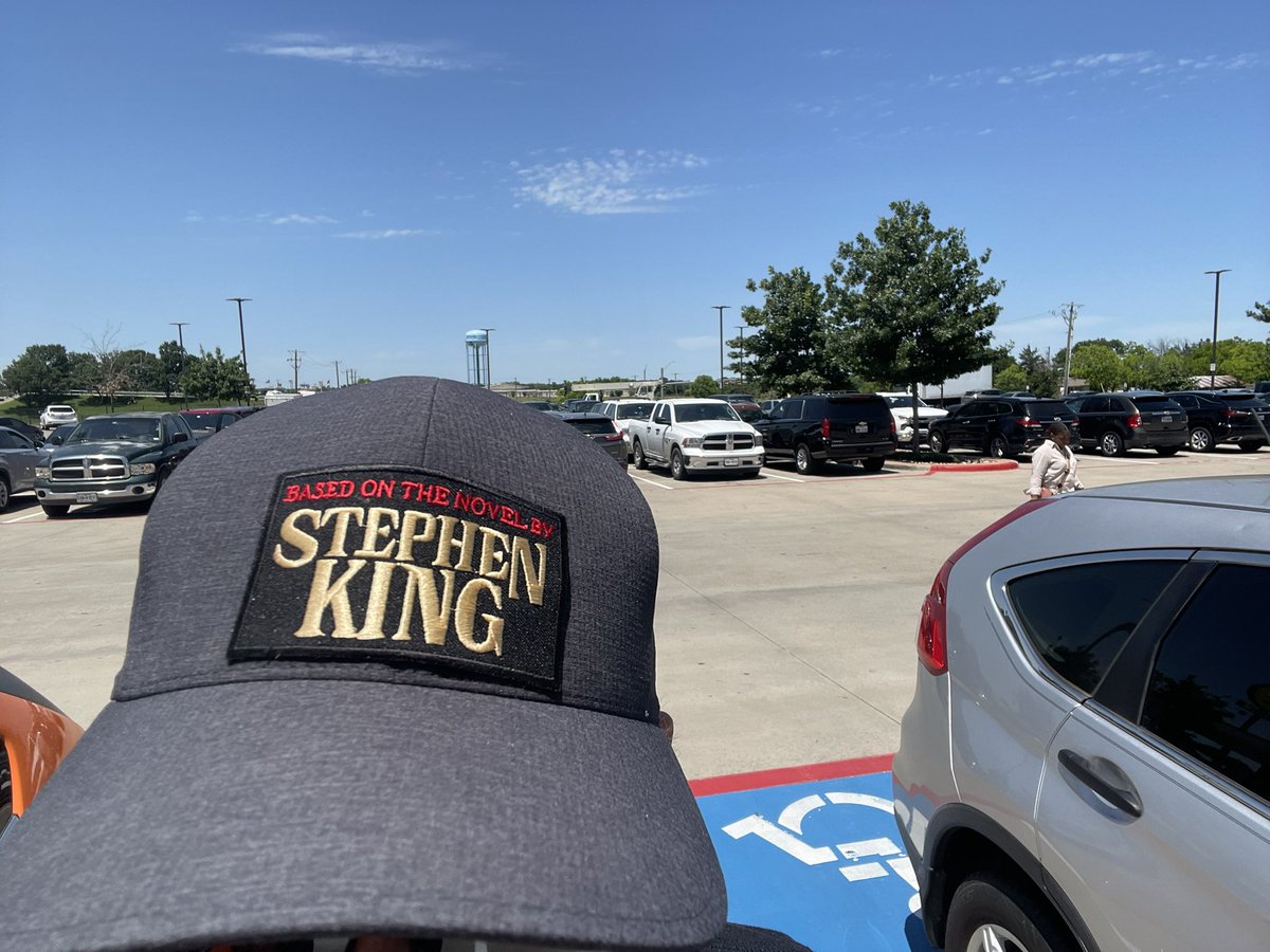 At Buc-ee’s on 45. Lunch was Luby’s in Dallas. Figure if you’re doing Texas, best do it up right. Though, I am in a bright orange Subaru with CO plates, a bike rack, and a rocket box, so … probably don’t quite look like I belong. Find me wearing this hat: