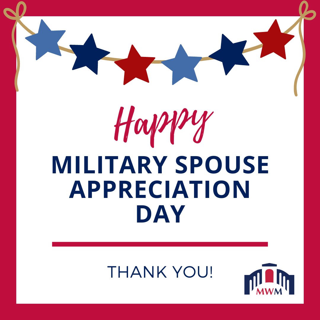 THANK YOU to all of our MILITARY SPOUSES for all you do to support your Servicemembers and our military community. Your teamwork in service to our nation makes a difference every day. Our Military Women's Memorial Team sends our gratitude and warm wishes on this day of thanks.