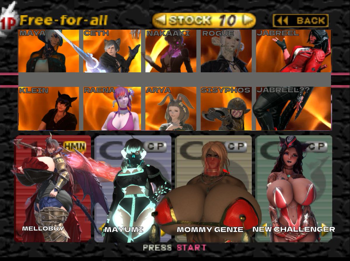 FF14 Size Server Smash Bros 64! Really happy how it turned out~ Starring but not limited to:
<a href="/FFXIVGenieGTS/">Giantess Genie</a>
<a href="/Raena_Size/">Raena 💙☁️</a>
<a href="/LewdTyvs/">KleinTyvs🔞</a>
@NativeAuriXIV
<a href="/aryaflathut/">Arya</a>