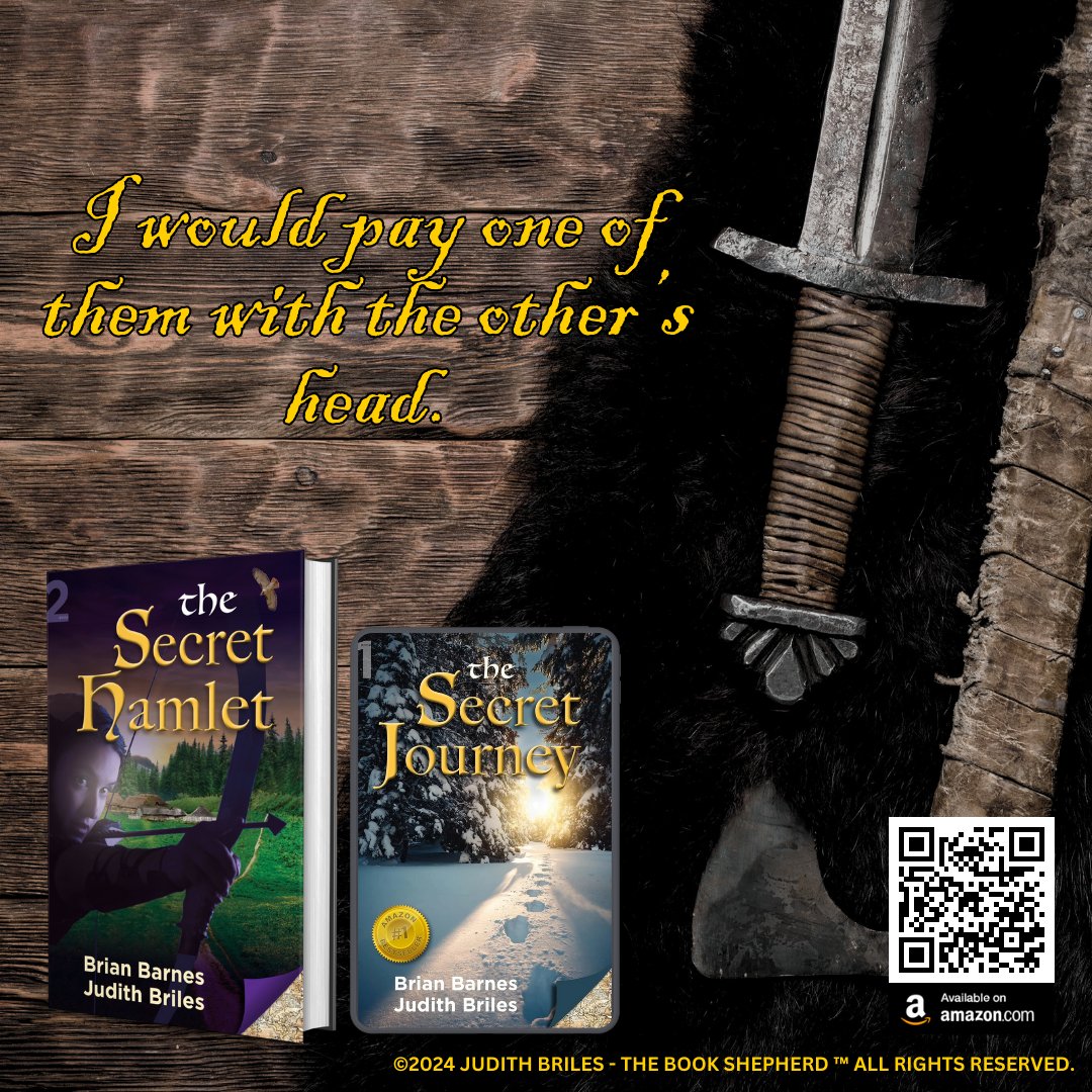 I would pay one of them with the other’s head.

bit.ly/SecretHamlet
#JudithBriles #KindleUnlimited #HIstoricalFiction #WomensFicition #Medieval #BookLovers #AmReading #BookRecommendations #BookAddict #MustRead #GoodReads #BookNerd #WritersLift
