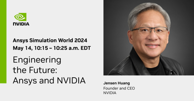 Join NVIDIA CEO Jensen Huang at Ansys #SimulationWorld and see how we're coming together to revolutionize how products are designed, manufactured, and operated. bit.ly/3WBVdIZ