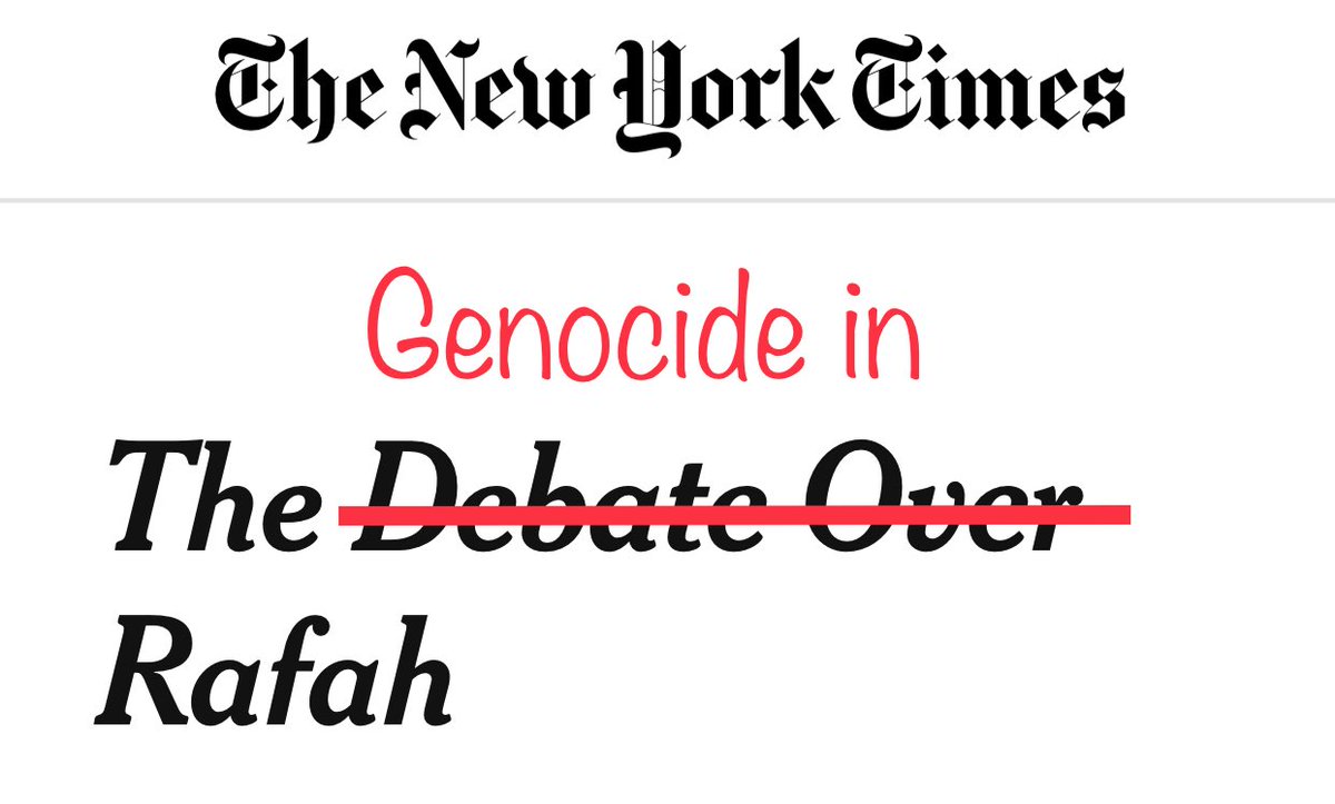 *a photo of children crushed under the rubble* @nytimes: let’s have a debate over Rafah