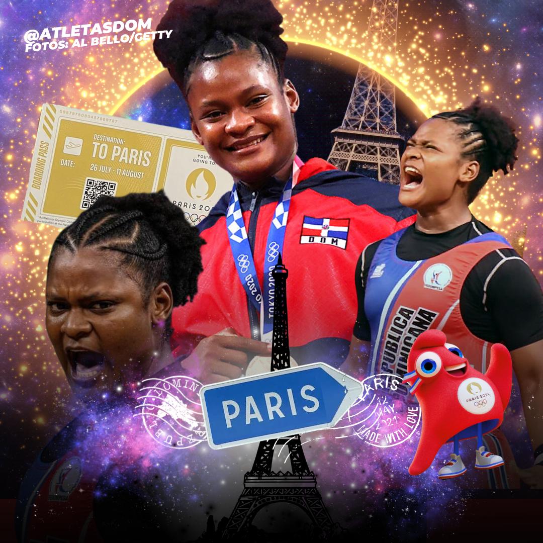 En #Tokyo2020🇯🇵 se convirtió en la primera mujer dominicana👩🇩🇴 en lograr medalla🏋️‍♀️🥈 y subir a un podio olímpico. Hoy, clasifica a sus segundos juegos con #Paris2024. Y sumamos 48 los #AtletasDominicanos que ya tienen su ticket🎫✈️ pa' París #PlatanoPower #OrgulloDominicano