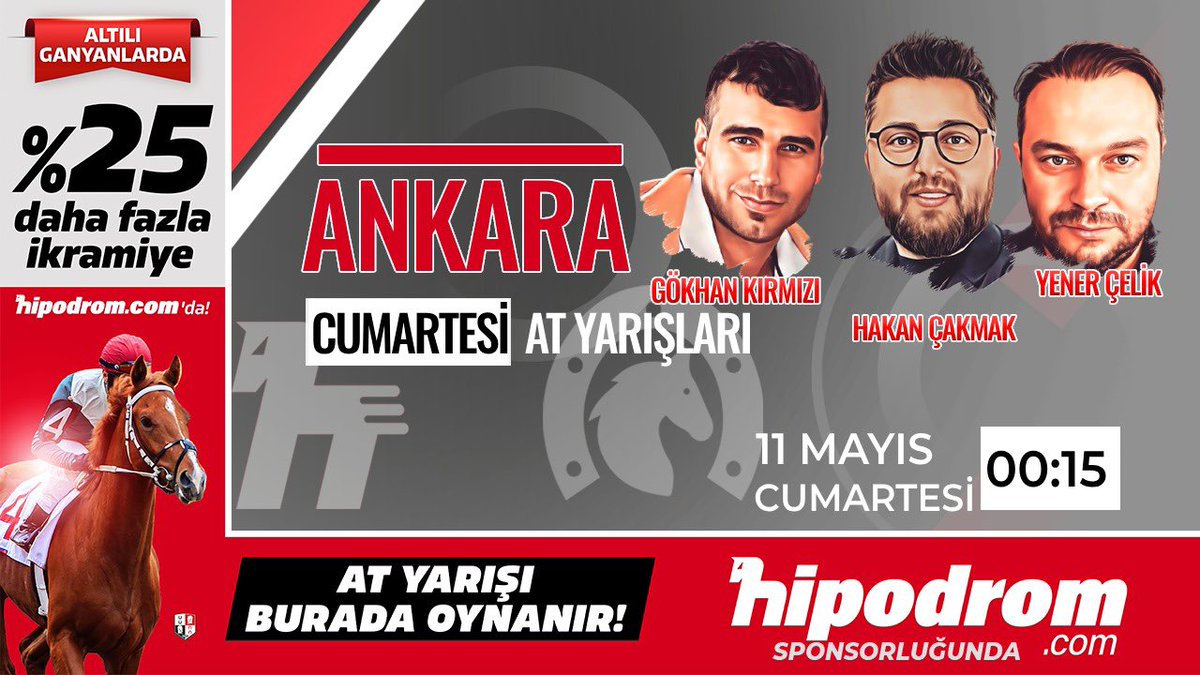 PadokTV ve TAY TV ortak yayınında, hipodrom.com sponsorluğundaki akışımız; ⏰ 22:00 🎥 DİYARBAKIR 🎙️ @muhammedsalih_1 🎙️ @OuzAyhan28 🎙️ @Ozgurbesir1 ⏰ 23:00 🎥 ANTALYA 🎙️ @suat_turkogluu 🎙️ @yenerim78 🎙️ @hakann_cakmakk ⏰ 00:15 🎥 ANKARA 🎙️ @uppercut3321 🎙️…