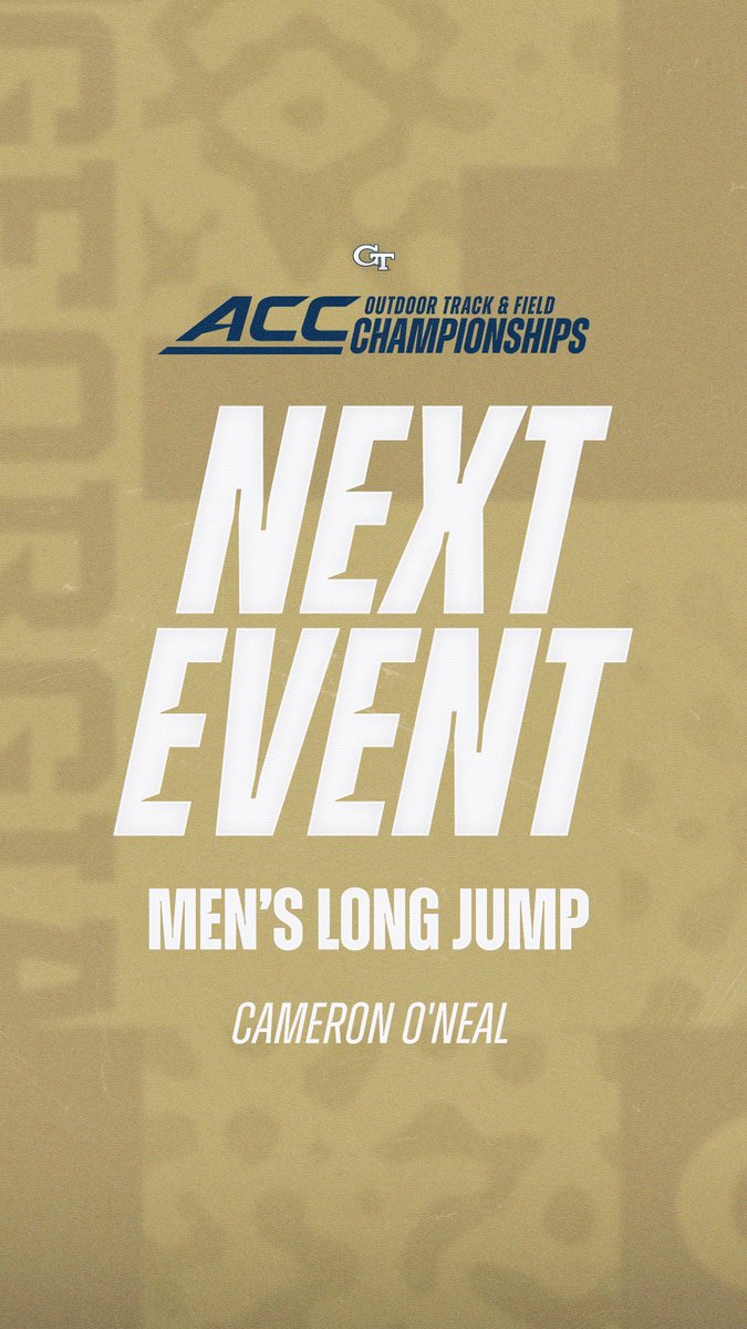 The Jackets will begin day 2️⃣ with Cameron O’Neal in the Men’s long jump❕❕ ⏰: 3:30 p.m. #StingEm 🐝