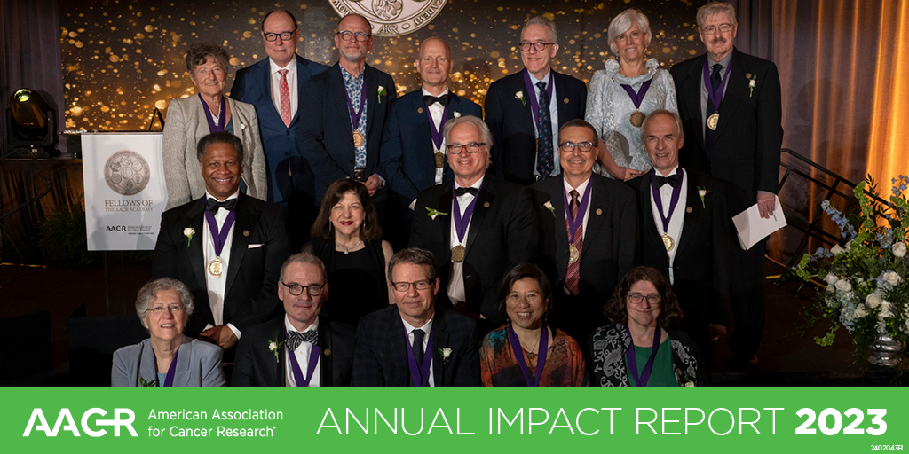 The Fellows of the AACR Academy exemplify excellence in science and provide advice and counsel to the AACR leadership on scientific questions, as well as public policy. Read more in the AACR Annual Impact Report: bit.ly/3WAxBEy #AACRFellows