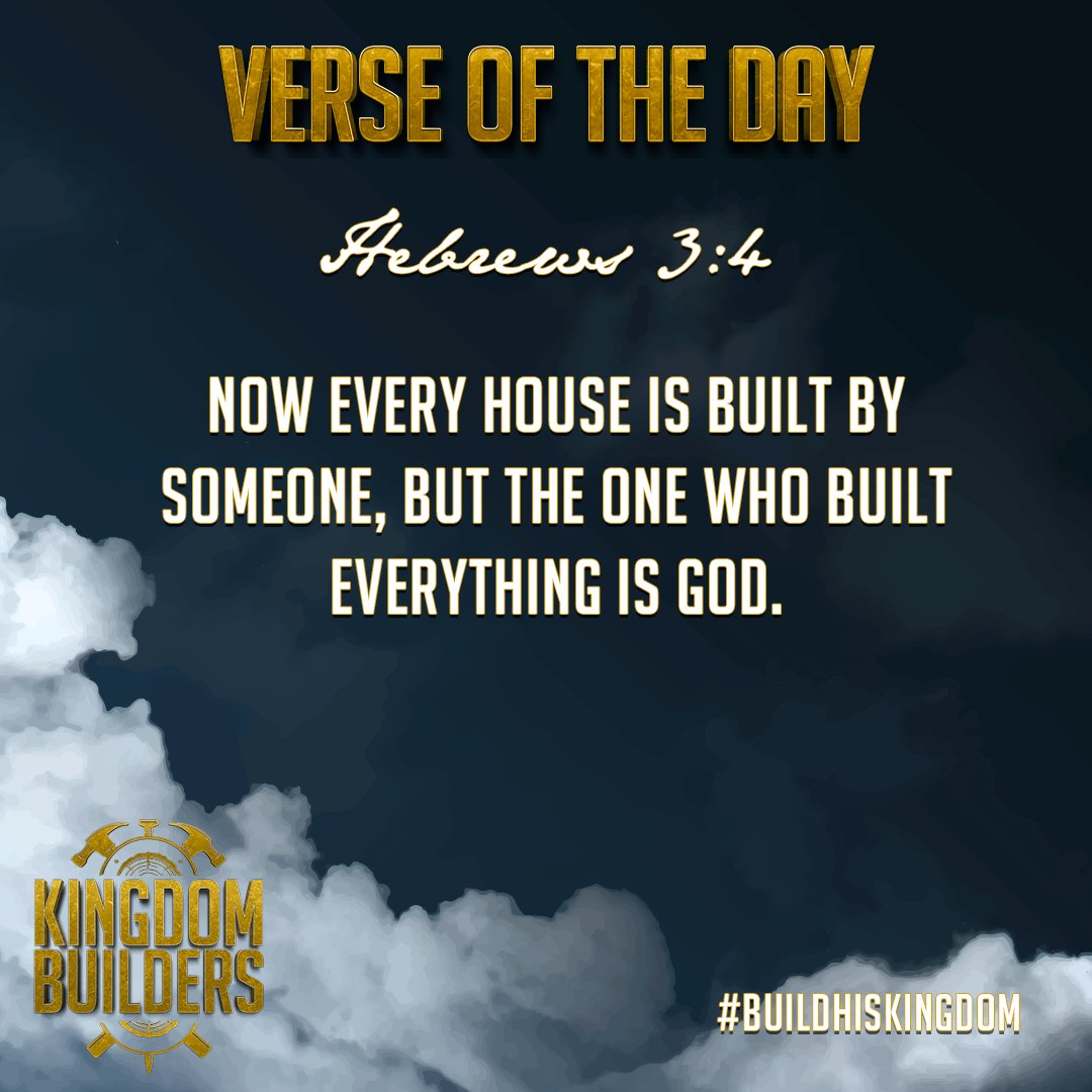 'Every house is built by someone, but God built everything.' - Hebrews 3:4 🌟 

As we work and achieve, let's always redirect the glory to God, the true Architect of our lives. 

How do you ensure God gets the glory in your achievements? Share with us! #KingdomBuilders