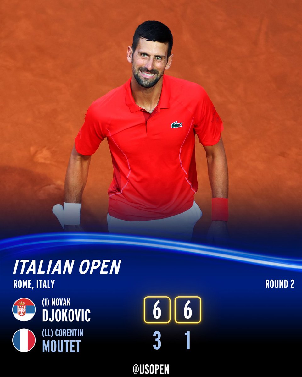 All smiles in Novak's return to Rome!