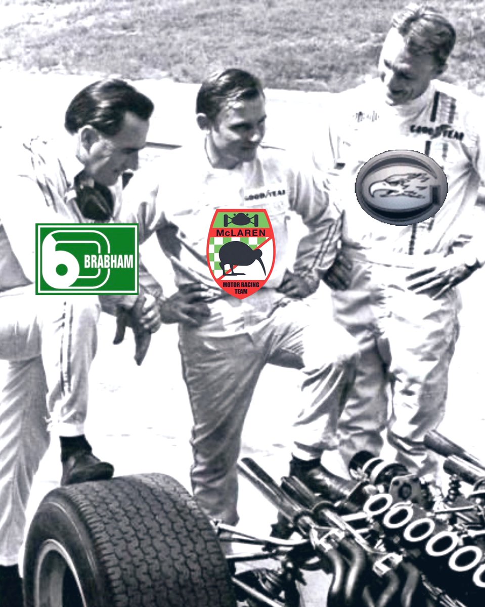 Rare picture of the 3 uniques F1 drivers who won a Grand Prix with their own car 🏆 𝐽𝑎𝑐𝑘 𝐵𝑟𝑎𝑏ℎ𝑎𝑚, 𝐵𝑟𝑢𝑐𝑒 𝑀𝑐𝐿𝑎𝑟𝑒𝑛 𝑎𝑛𝑑 𝐷𝑎𝑛 𝐺𝑢𝑟𝑛𝑒𝑦✨ #f1 #formula1