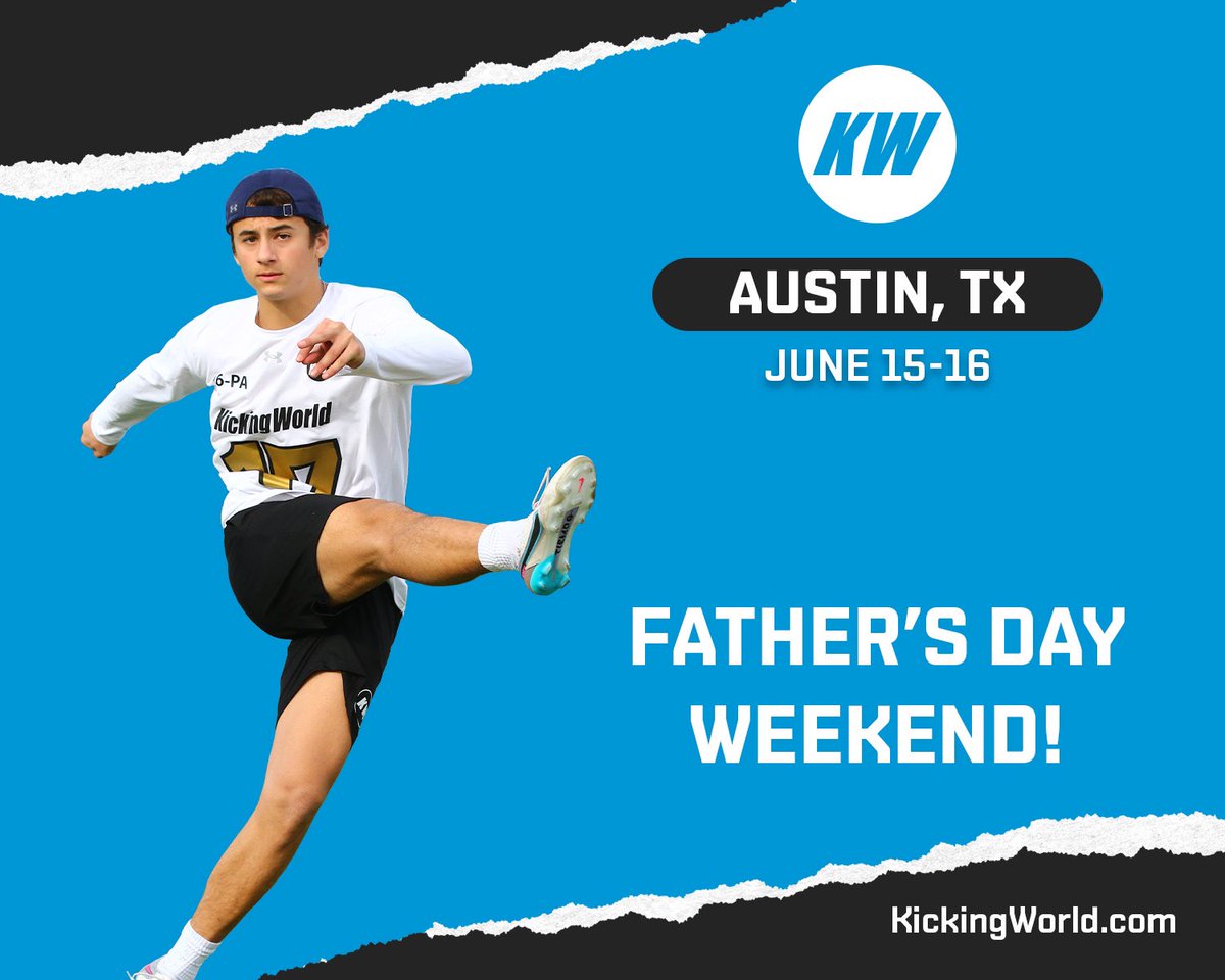 This is our biggest & best 2-Day kicking camp of the year! Join Kicking World in Austin, Texas for our annual Father’s Day weekend event! Limited spots remain, sign up today at KickingWorld.com