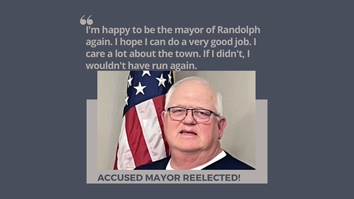 Despite facing serious assault allegations and pleading no contest, Mayor Schutt of Randolph, NE won reelection. It just goes to show that in politics, anything can happen.🙄😑 themuckpodcast.com #election #politicalcomeback #americanvoters #seriously