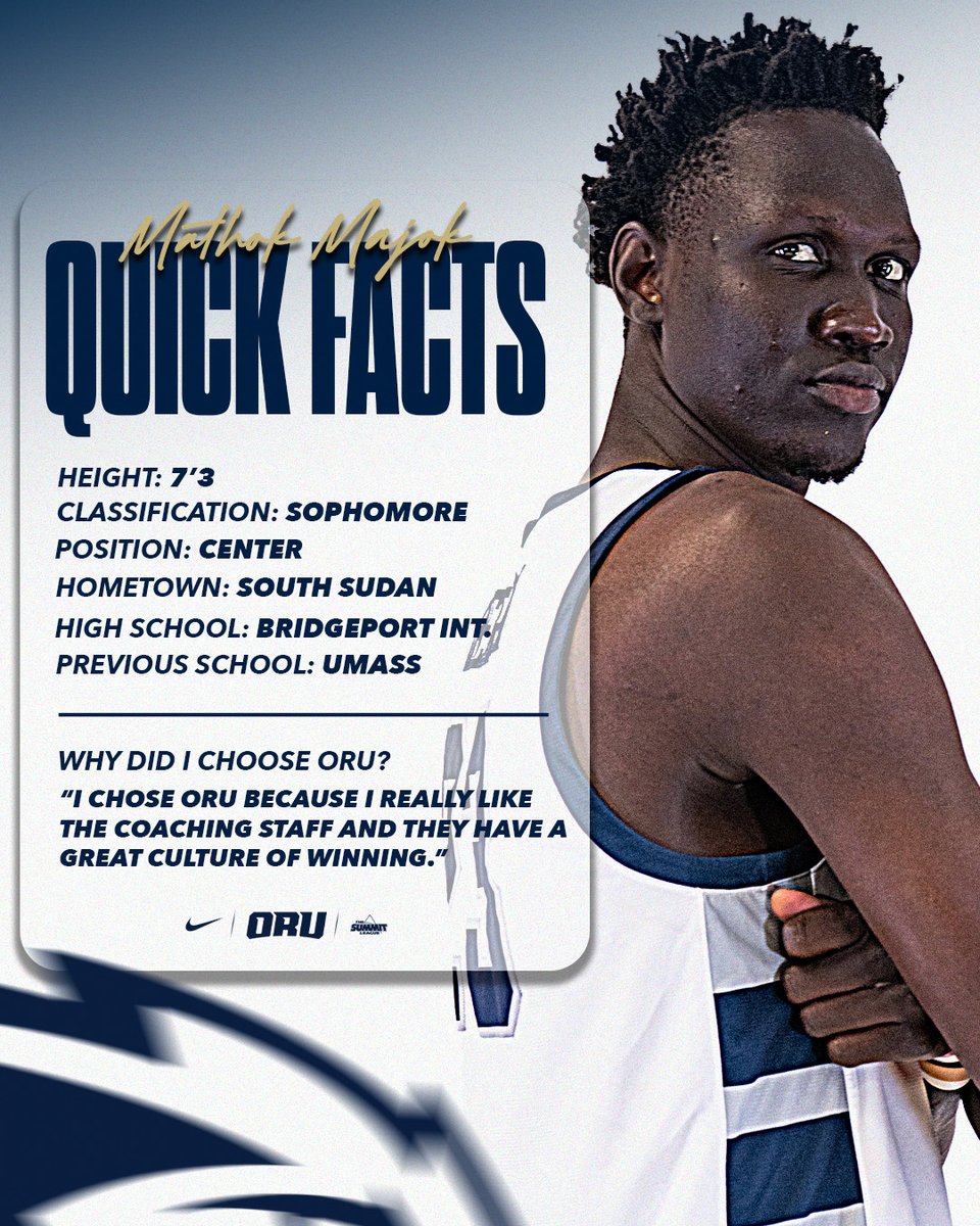 Pen to paper ✍️ @MathokMajok is a Golden Eagle! #ORUMBB Another addition to the 2024-25 roster!
