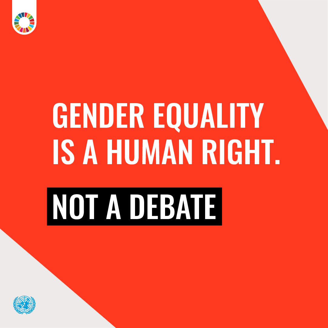 Women's rights are human rights.

They are not negotiable.

The #GlobalGoals aim to ensure all women and girls can live with dignity and respect. un.org/sustainabledev…