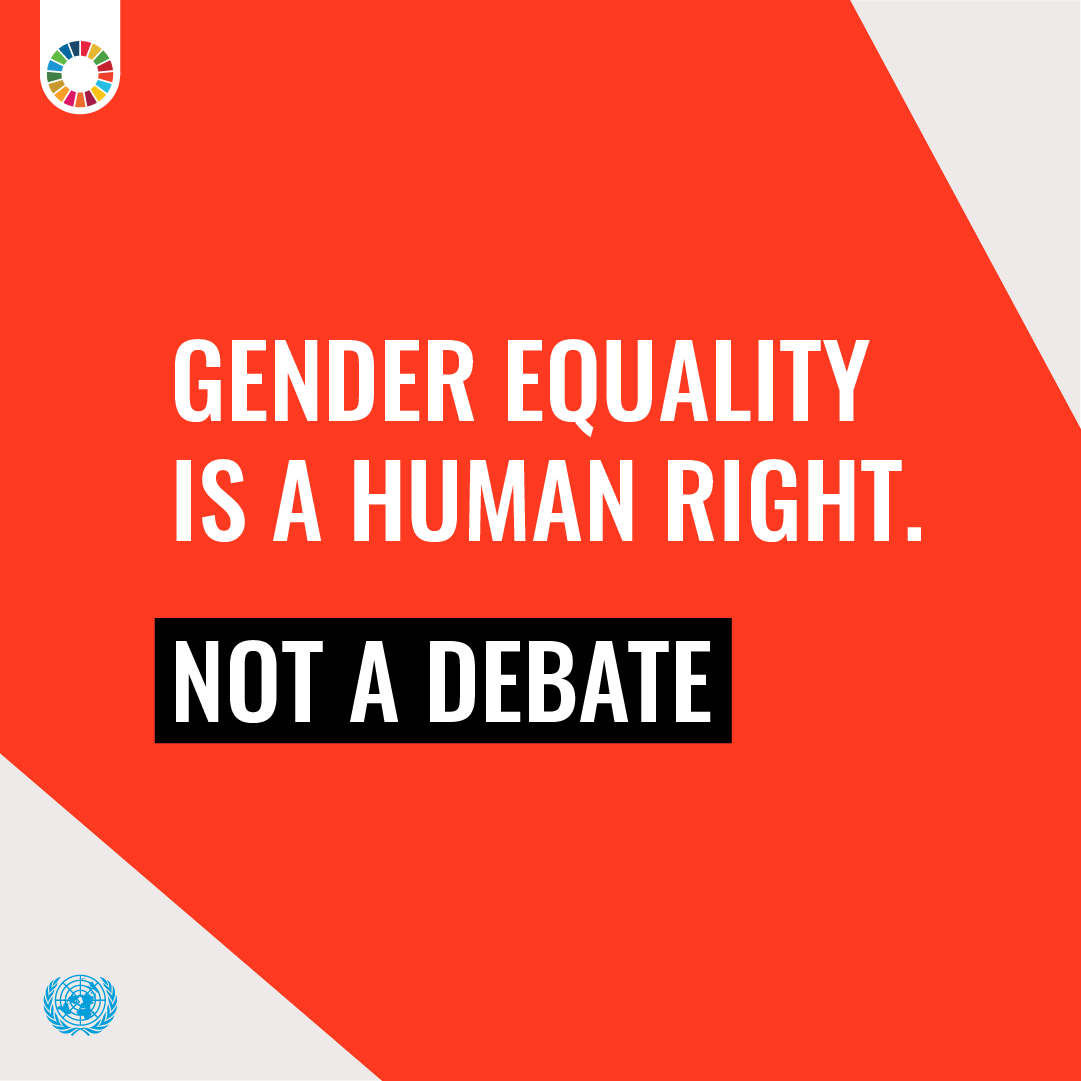 Women's rights are human rights. They are not negotiable. The #GlobalGoals aim to ensure all women and girls can live with dignity and respect. un.org/sustainabledev…