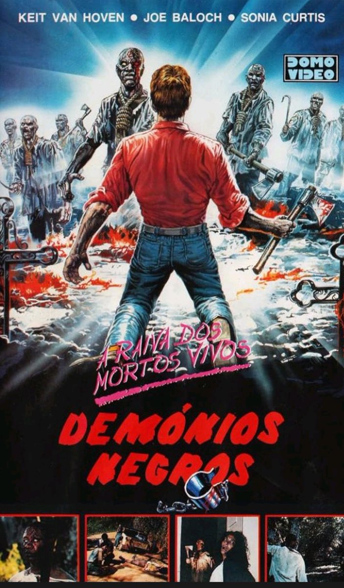 Spanish VHS art for #BlackDemons aka #Demoni3 (1991 - Dir. #UmbertoLenzi) #KeithVanHoven #JoeBalogh #SoniaCurtis