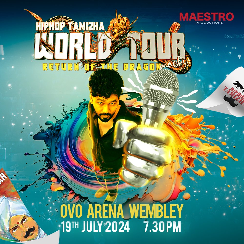 🆕 Bringing a genre-defying fusion of Tamil beats and urban hip-hop rhythms, @hiphoptamizha will light up the stage at @OVOArena Wembley. #OVOLive presale will be available from 10AM Monday 20 May. 🎟️ Tickets will be available from 10AM Tuesday 21 May ⬇️ bit.ly/hip-hop-tamizha
