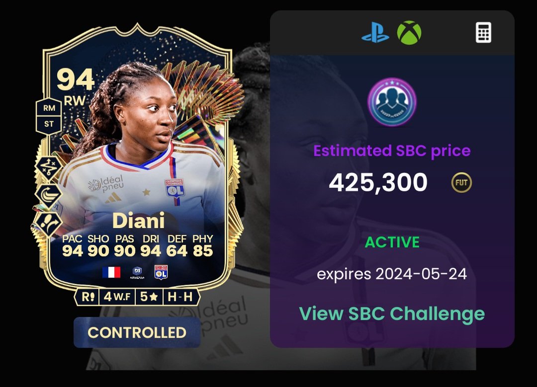 She is easily going to be a monster in game + this SBC is imo very well priced, Ggs EA 🤝