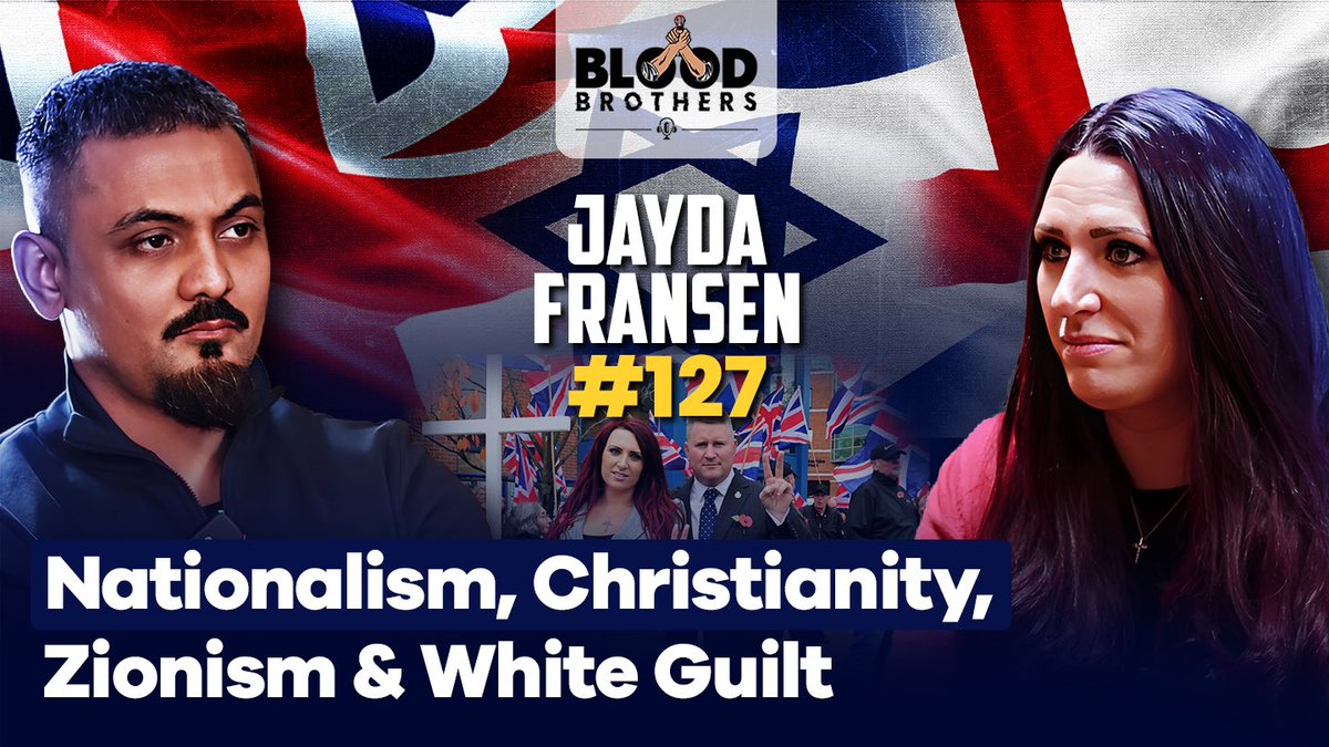 CHRISTIANITY, NATIONALISM, WHITE GUILT, BRITAIN FIRST & THE ZIONIST AGENDA In this episode of the Blood Brothers Podcast, I spoke with the prominent British Christian nationalist @JaydaBF. We discussed Jayda’s time as the deputy leader of @BFirstParty, her relationship with