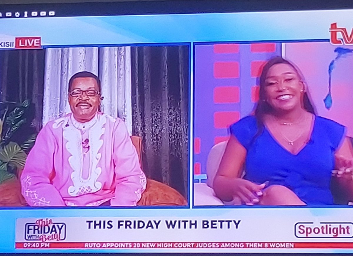 JumaMusili's tweet photo. We are enjoying the show.Karibu sana @BettyMKyallo
#ThisFridayWithBetty https://t.co/S1V7EkUp7r