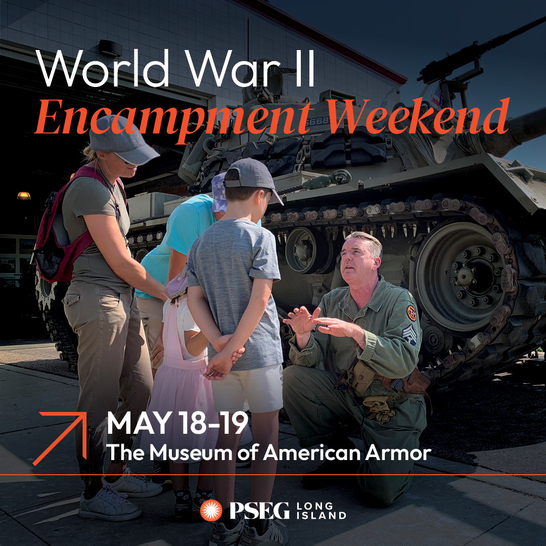 May 18th and 19th, is #WWII Weekend at The Museum of American Armor in Old Bethpage. The annual encampment includes military reenactments, a parade of operational armor vehicles and plenty of interactive exhibits. For details and tickets visit spr.ly/6016jIMeC