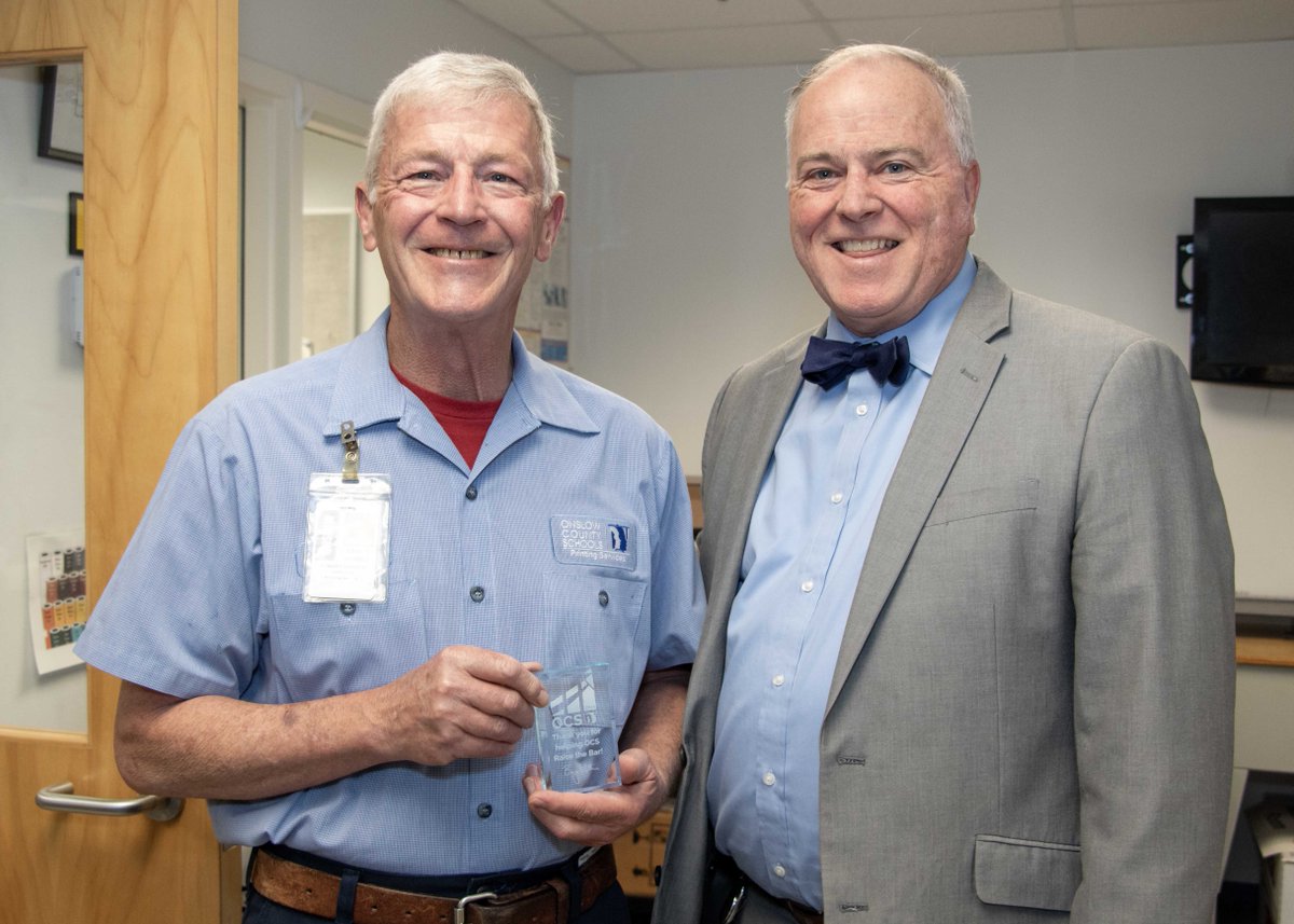 Today, Dr. Collins presented tokens of appreciation to a few staff members who have gone above and beyond this year. We are proud of the work our employees do, and we thank you all for your contributions to Excellence in Education! #OCSRaisingTheBar